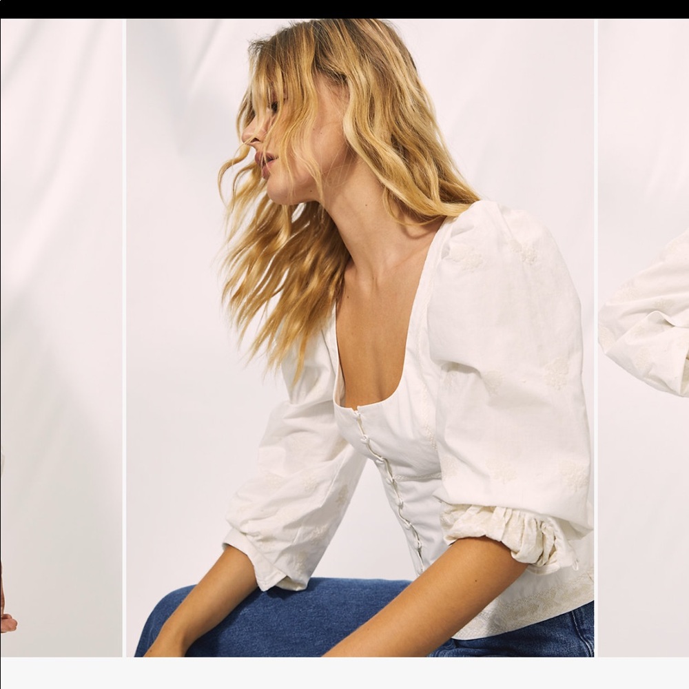 Aritiza Wilfred white blouse